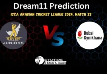 SVDJ vs DGA Dream11 Prediction, Seven Districts Juniors vs Dubai Gymkhana Match Preview, Playing 11, Pitch Report, Injury Report for ICCA Arabian Cricket League Match 22 SVDJ vs DGA Dream11 Prediction