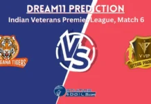TT vs VUP Dream11 Prediction: Indian Veterans Premier League Match 6, Fantasy Cricket Tips, TT vs VUP Prediction TT vs VUP Dream11 Prediction