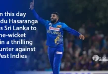 On this day – Wanindu Hasaranga guides Sri Lanka to one-wicket win in a thrilling encounter against West Indies On this day Wanindu Hasaranga guides Sri Lanka to one-wicket win in a thrilling encounter against West Indies