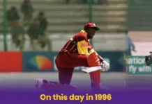 On this day in 1996: Brain Lara’s sublime 111 hand West Indies a win over South Africa in WC Quarterfinal WI vs SA WC Quarterfinal 1996