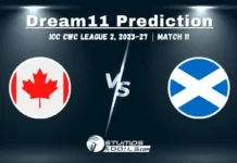CAN vs SCO Dream11 Prediction: ICC CWC League 2 ODI 2024, Match 11, Small League Must Picks, Pitch Report, Injury Updates, Fantasy Tips, CAN vs SCO Dream 11 CAN vs SCO Dream11 Prediction