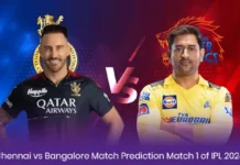 Chennai vs Bangalore Match Prediction