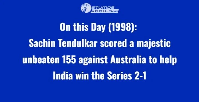 IND vs AUS Sachin Tendulkar in 1998