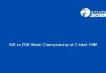 On this day in 1985: Gavaskar-led India beat Pakistan to win World Championship of Cricket IND vs PAK World Championship of Cricket 1985