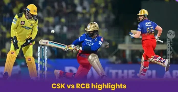 IPL 2024 CSK vs RCB Highlights