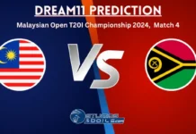 MAL vs VAN Dream11 Prediction, Malaysia vs Vanuatu, Malaysia Open T20I Championship, 2024, Pitch Report, Playing 11, Injury Report, Match 04 MAL vs VAN Dream11 Prediction