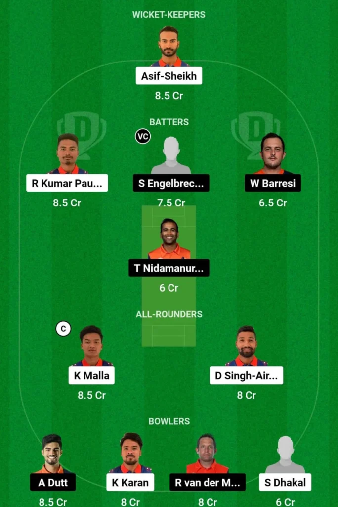 NEP vs NAM Dream11 Prediction