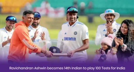 Ravichandran Ashwin becomes 14th Indian to play 100 Tests for India