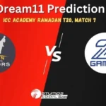 SVDJ vs ZGS Dream11 Prediction: ICC Academy Ramadan T20 2024, Match 7, Small League Must Picks, Pitch Report, Injury Updates, Fantasy Tips, SVDJ vs ZGS Dream 11   