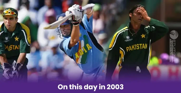 Sachin's Iconic Six against Shoaib Akhtar in WC