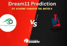 TVS vs PHT Dream11 Prediction: ICC Academy Ramadan T20 Match 8, Fantasy Cricket Tips, TVS vs PHT Dream11 Team Today TVS vs PHT Dream11 Prediction