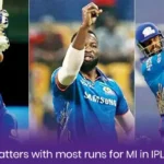Top 3 batters with most runs for MI in IPL History