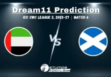 UAE vs SCO Dream11 Team Today: ICC CWC League 2 ODI 2024, Match 6, Small League Must Picks, Pitch Report, Injury Updates, Fantasy Tips, UAE vs SCO Dream 11 UAE vs SCO Dream11 Team Today