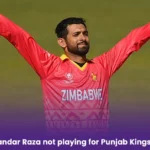 Why is Sikandar Raza not playing for Punjab Kings in IPL 2024 
