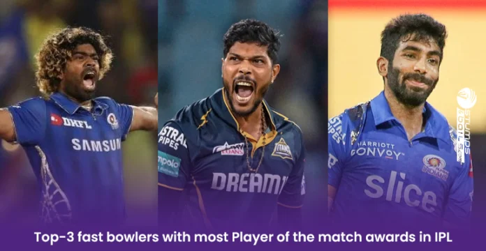 Fast bowlers with most POTM awards