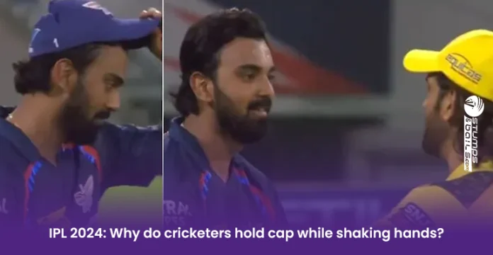 Why cricketers hold cap while shaking hands?