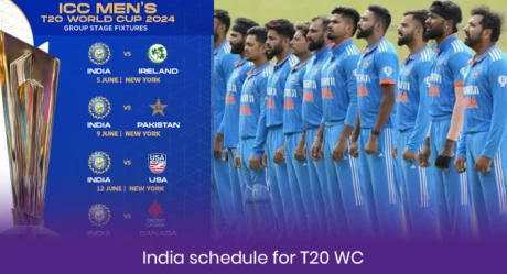 ICC T20 World Cup 2024: India Schedule For T20 WC  