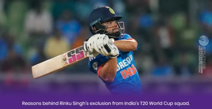 Reasons behind Rinku Singh’s exclusion from India’s T20 World Cup squad  