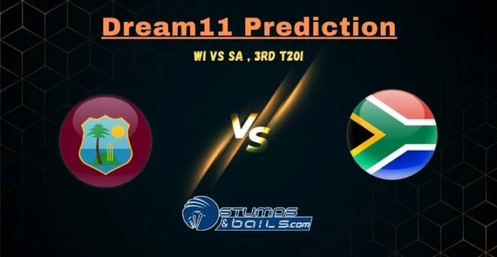 WI vs SA Dream11 Prediction 3rd T20I