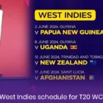 ICC T20 World Cup 2024: West Indies schedule for T20 WC
