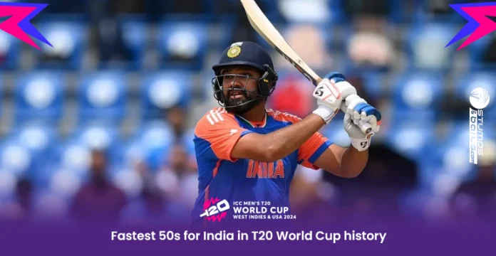 Fastest 50s for India in T20 World Cup history