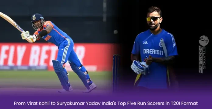 Top 5 Players with Most Runs for India in T20Is