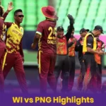 Roston Chase Take West Indies Over in a Thriller against Papua New Guinea