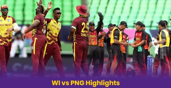 WI vs PNG Match Highlights
