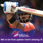 IND vs SA Final update: Kohli’s blazing 76, Axar’s fearless 47 help India to post 176 in WC final 