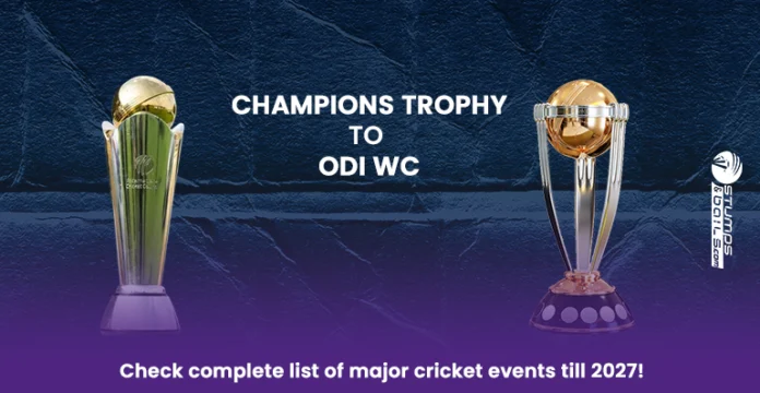 List of major cricket events till 2027