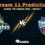 VK vs TOR Dream11 Prediction: Vancouver Knights vs Toronto Nationals Match Preview Playing XI, Pitch Report, Injury Update, Global T20 Canada 2024 – 1st Match