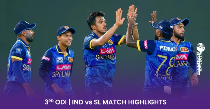 Sri Lanka vs India 3rd ODI Match Highlights