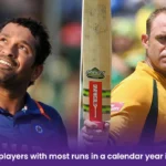 Top 5 players with most runs in a calendar year in ODIs  