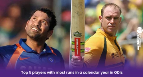 Top 5 players with most runs in a calendar year in ODIs  