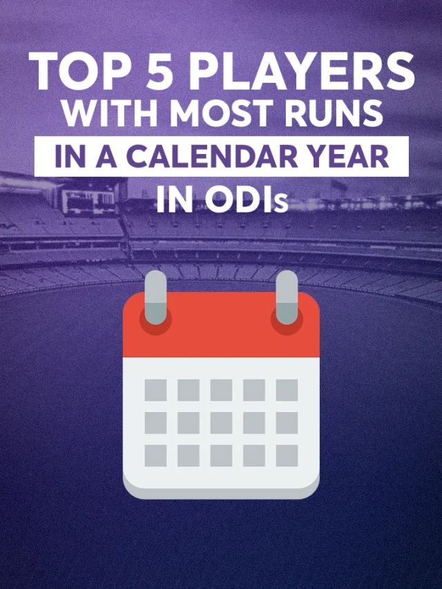 Top-5 players with most runs in a calendar year in ODIs