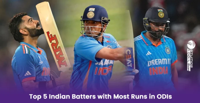 Indian Batters with Most Runs in ODIs