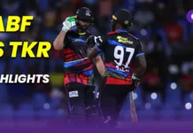ABF vs TKR Highlights: Fabian Allen’s all-round heroics hand Antigua and Barbuda Falcons their maiden win in CPL 2024 ABF vs TKR Highlights