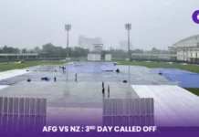 AFG vs NZ: Third Straight Day Called Off After Heavy Rainfall in Noida Afghanistan vs New Zealand Only Test Match Update