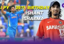 Happy 36th Birthday to Indian star pacer Ishant Sharma Happy Birthday Ishant Sharma