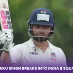 IPL Star Rinku Singh Breaks Into India B Squad for Duleep Trophy Tournament