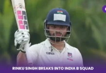 IPL Star Rinku Singh Breaks Into India B Squad for Duleep Trophy Tournament Rinku Singh included in India B