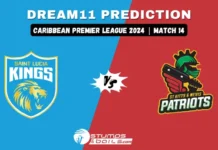 Saint Lucia Kings vs St Kitts and Nevis Patriots Who Will Win 14th Match of Caribbean Premier League 2024? Saint Lucia Kings vs St Kitts and Nevis Patriots
