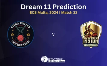 GU vs MSW Dream11 Prediction, Pitch Report, Playing 11, and Fantasy Cricket Tips for ECS Malta, 2024 – Match 32 GU vs MSW Dream11 Prediction