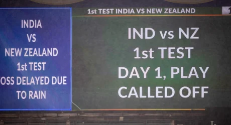 IND vs NZ 1st Test: Rain Plays Spoilsport on Day 1 of Bengaluru Test