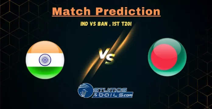 IND vs BAN 1st T20I Match Prediction