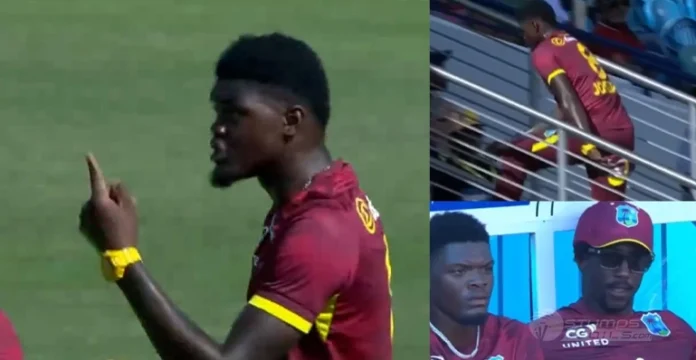 Why did Alzarri Joseph leave the field in anger