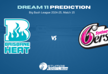 HEA vs SIX Dream11 Prediction for Big Bash League 2024-25, Match 15 HEA vs SIX 15th Match Dream11 Prediction