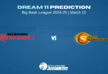 REN vs SCO Dream11 Prediction for Big Bash League 2024-25, Match 10 REN vs SCO 10th Match Dream11 Prediction