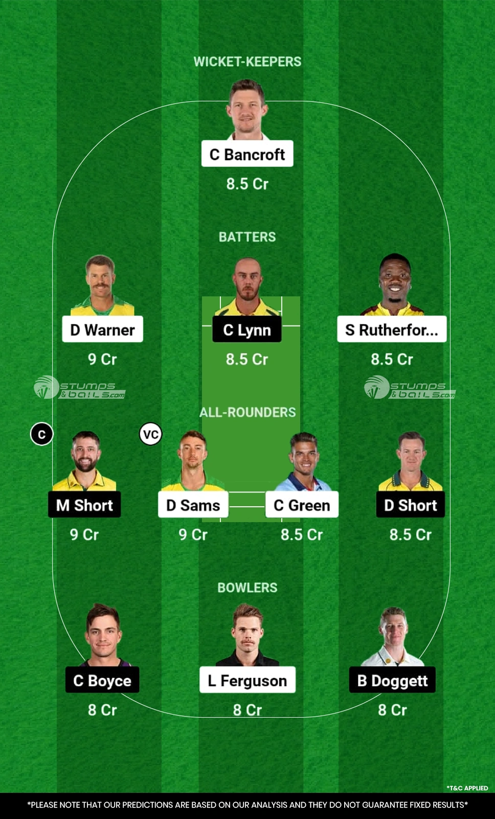 THU vs STR 3rd Match Dream11