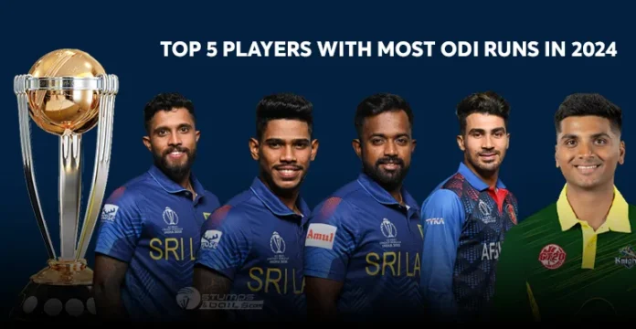 Top 5 Batters with Most ODI Runs in 2024